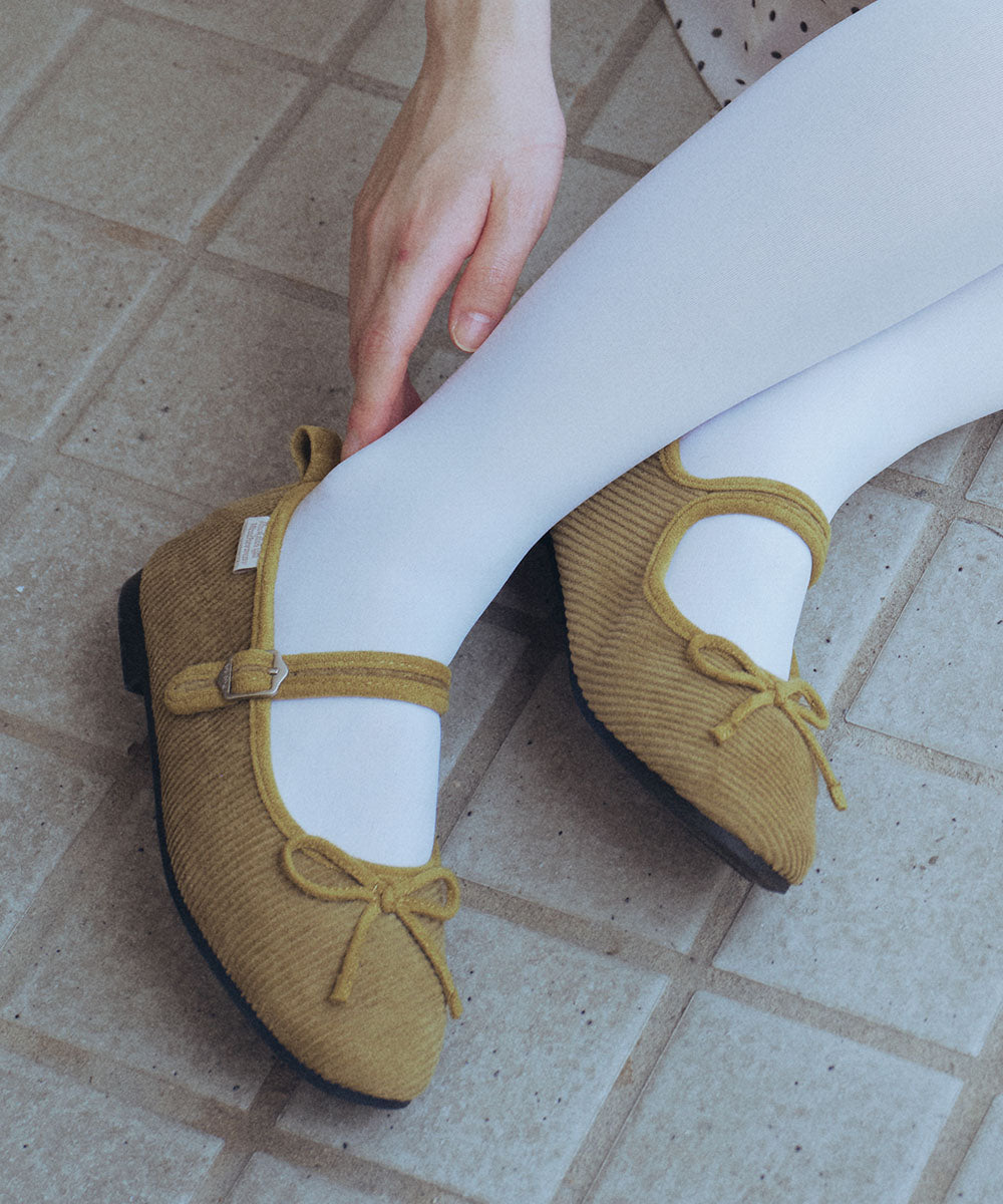 BELLA MARYJANES(CORDUROY) - OLIVE