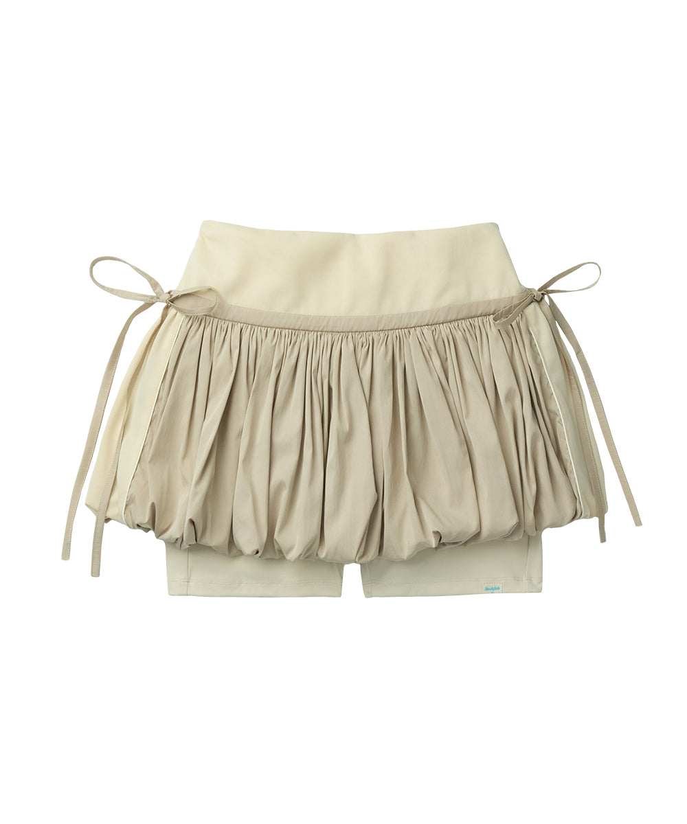 BALLOON SKIRT-PANTS - BEIGE M