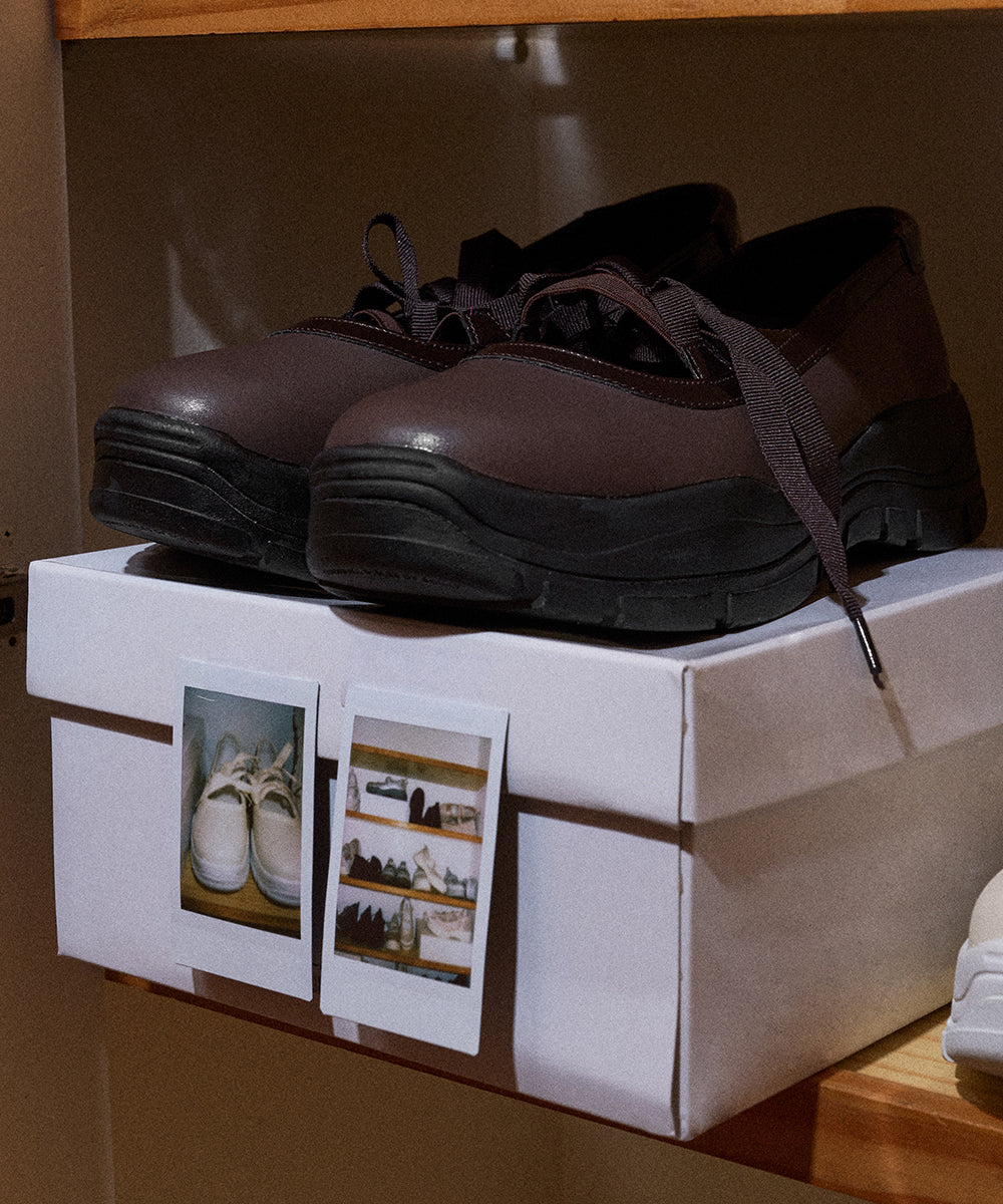 FLATFORM RIBBON MARYJANE - BROWN UK3.5(230)