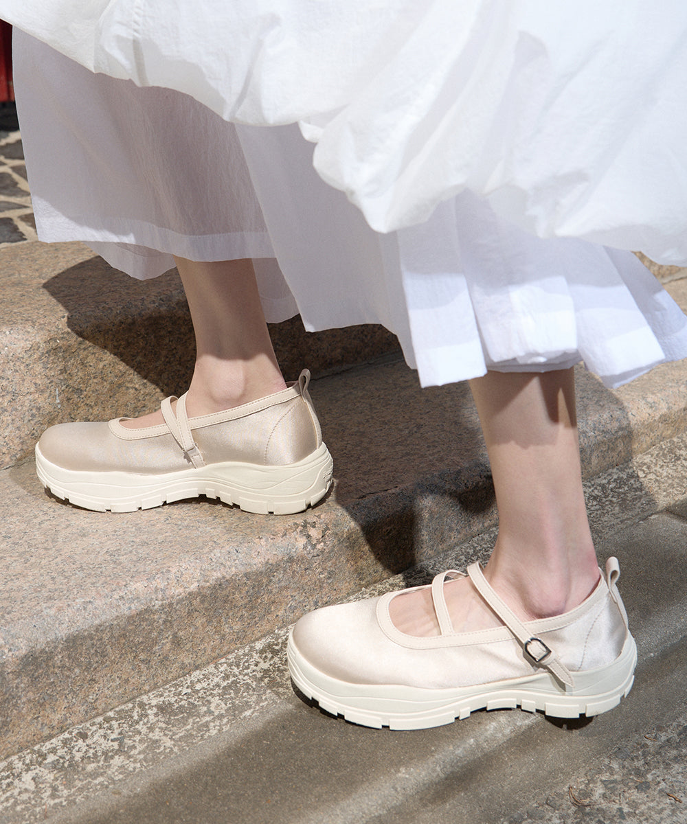FLATFORM Z-STRAP MARYJANE - BEIGE UK3.5(230)