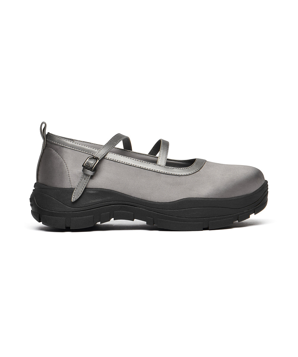 FLATFORM Z-STRAP MARYJANE - GREY UK3.5(230)