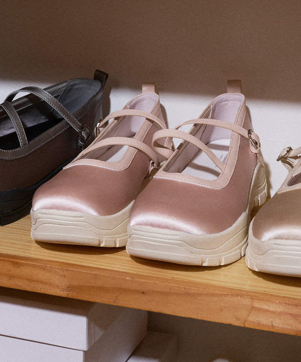 FLATFORM Z-STRAP MARYJANE - PINK UK3.5(230)