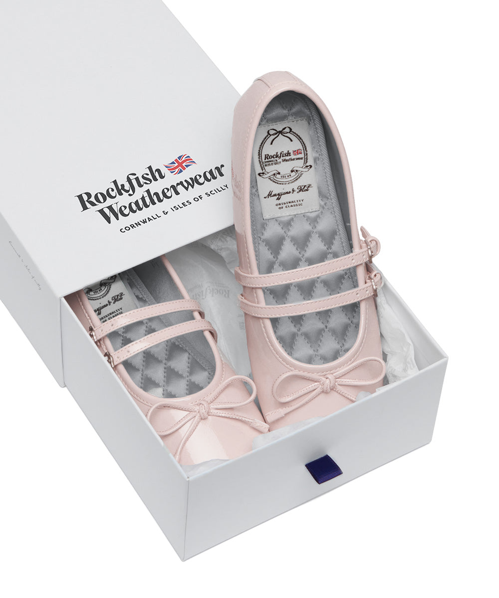 SQUARE TOE TWO STRAP MARYJANES(ENAMEL) - PINK UK3.5(230)