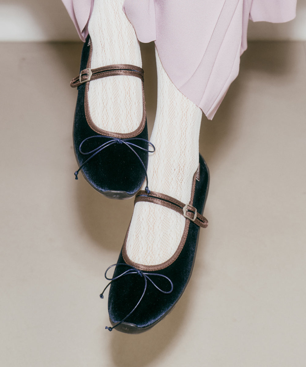 BELLA MARYJANES(PEBBLE SOLE) - NAVY UK3.5(230)