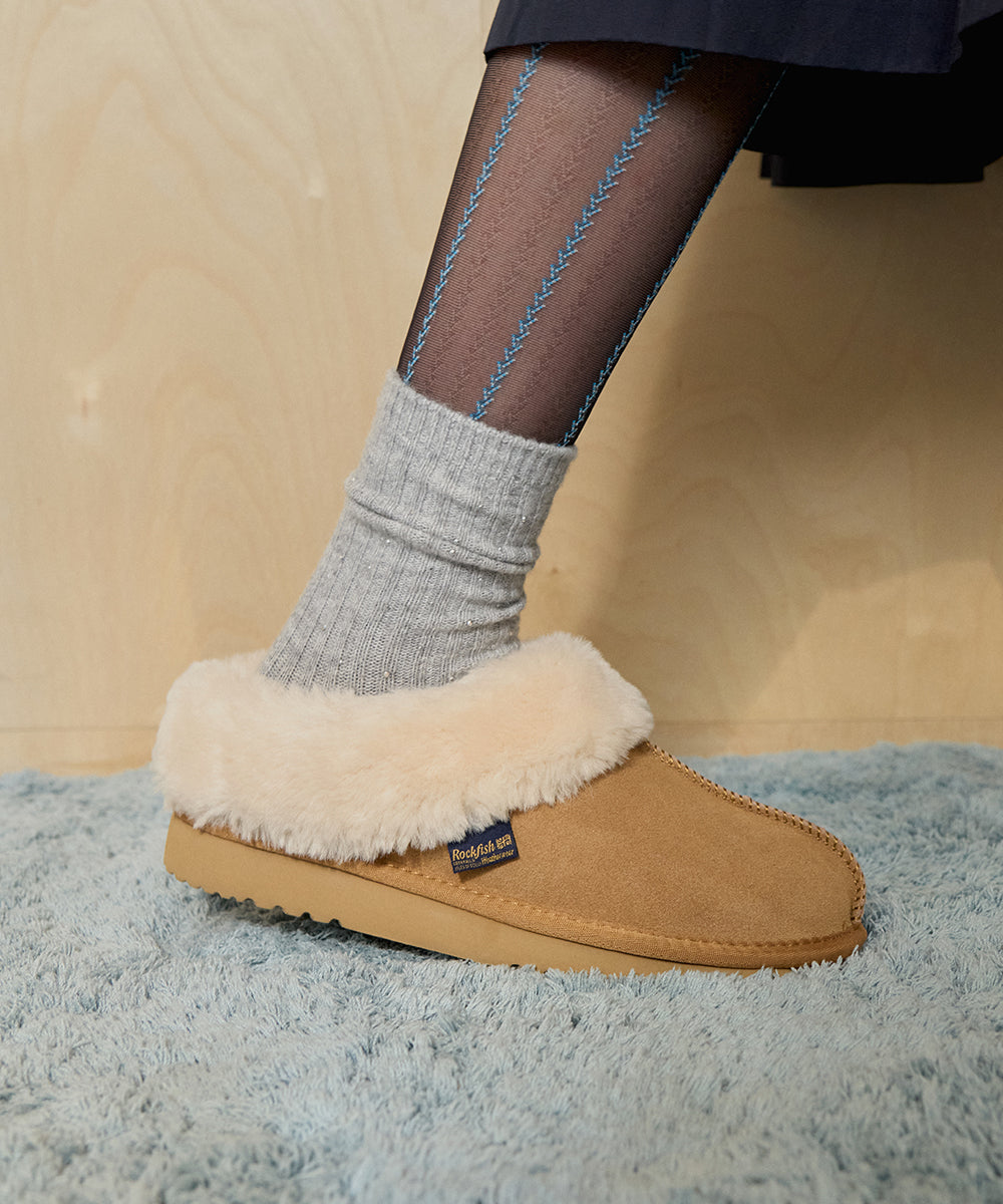 ORIGINAL WINTER FUR MULES - CHESTNUT UK3.5(230)