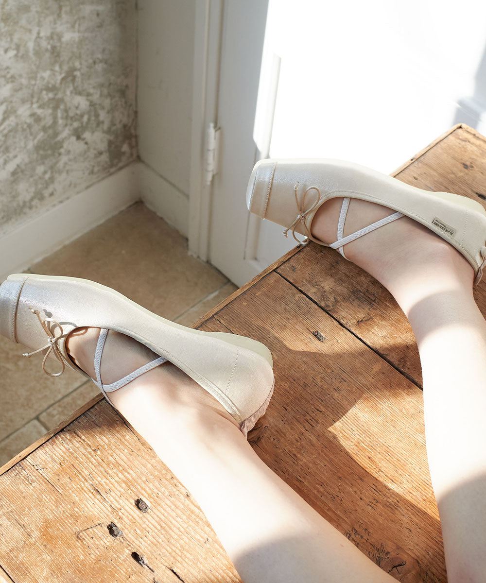 TOE CAP BALLET FLATS - BEIGE UK3.5(230)