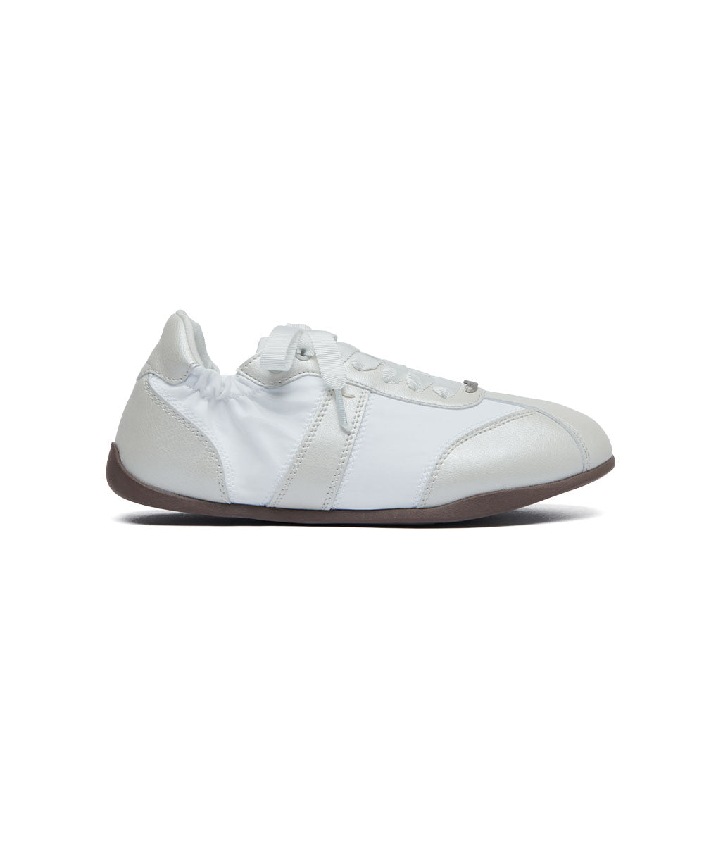 SCRUNCH FLAT SNEAKERS - CREAM PEARL(CM) UK3.5(230)