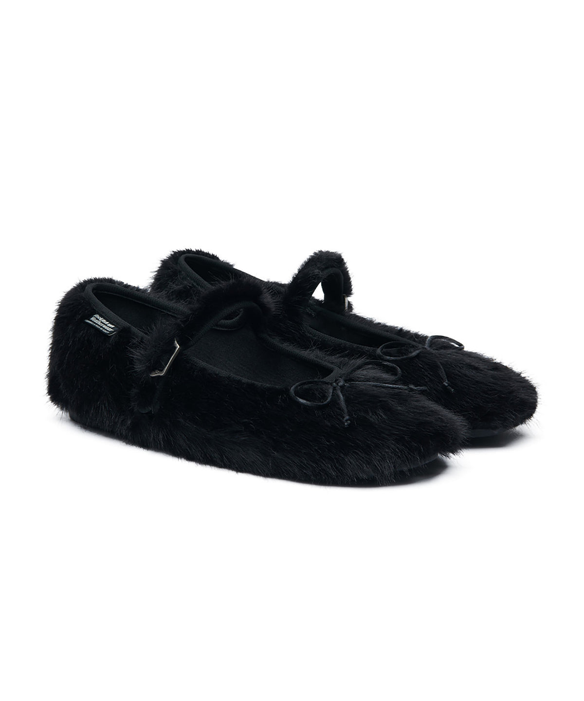 BELLA FUR MARYJANES - BLACK UK3.5(230)