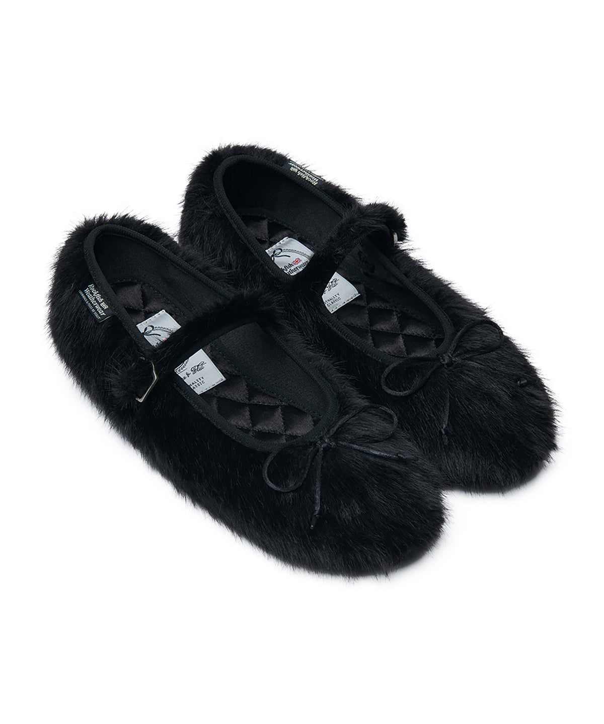 BELLA FUR MARYJANES - BLACK UK3.5(230)