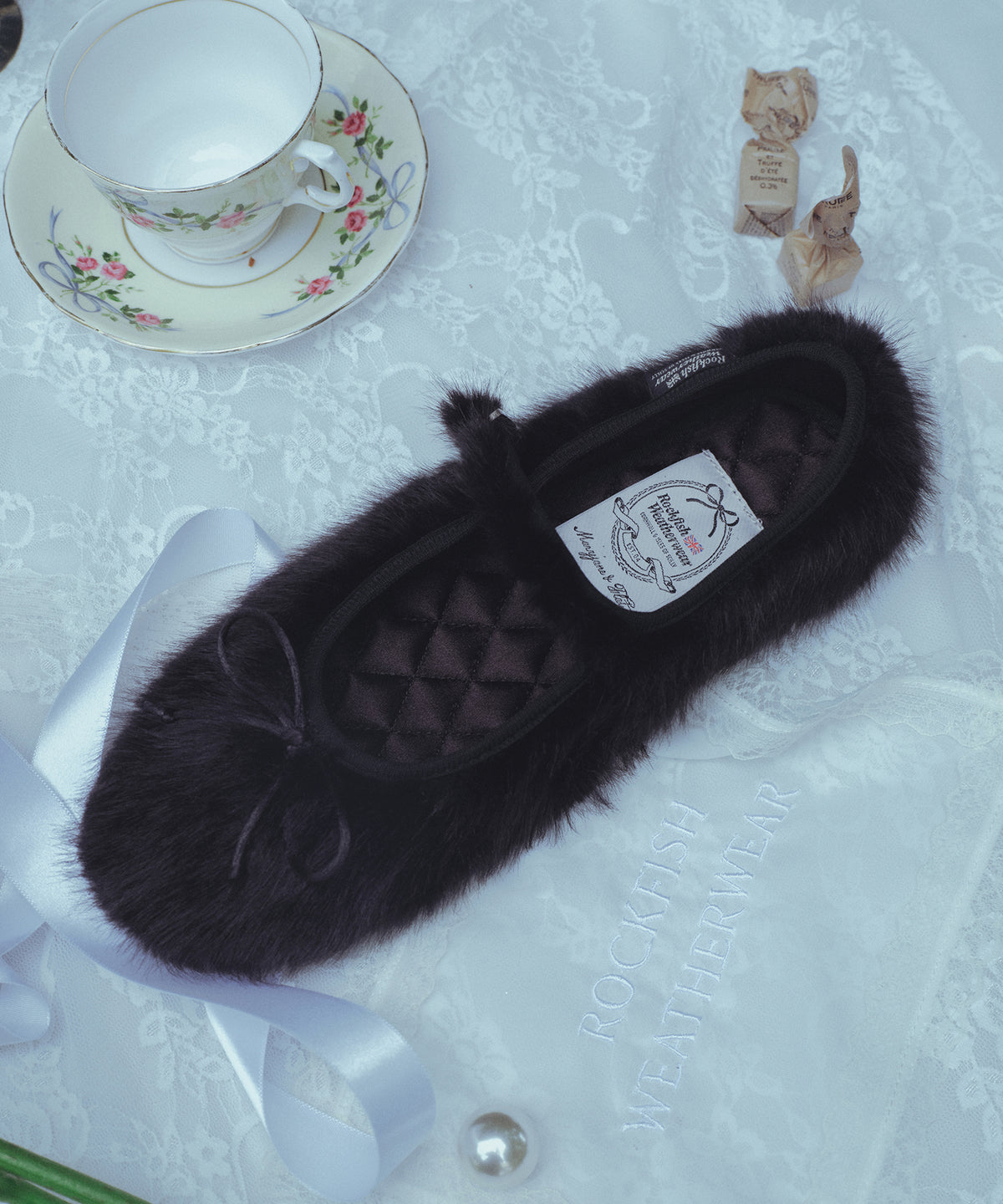 BELLA FUR MARYJANES - BLACK UK3.5(230)