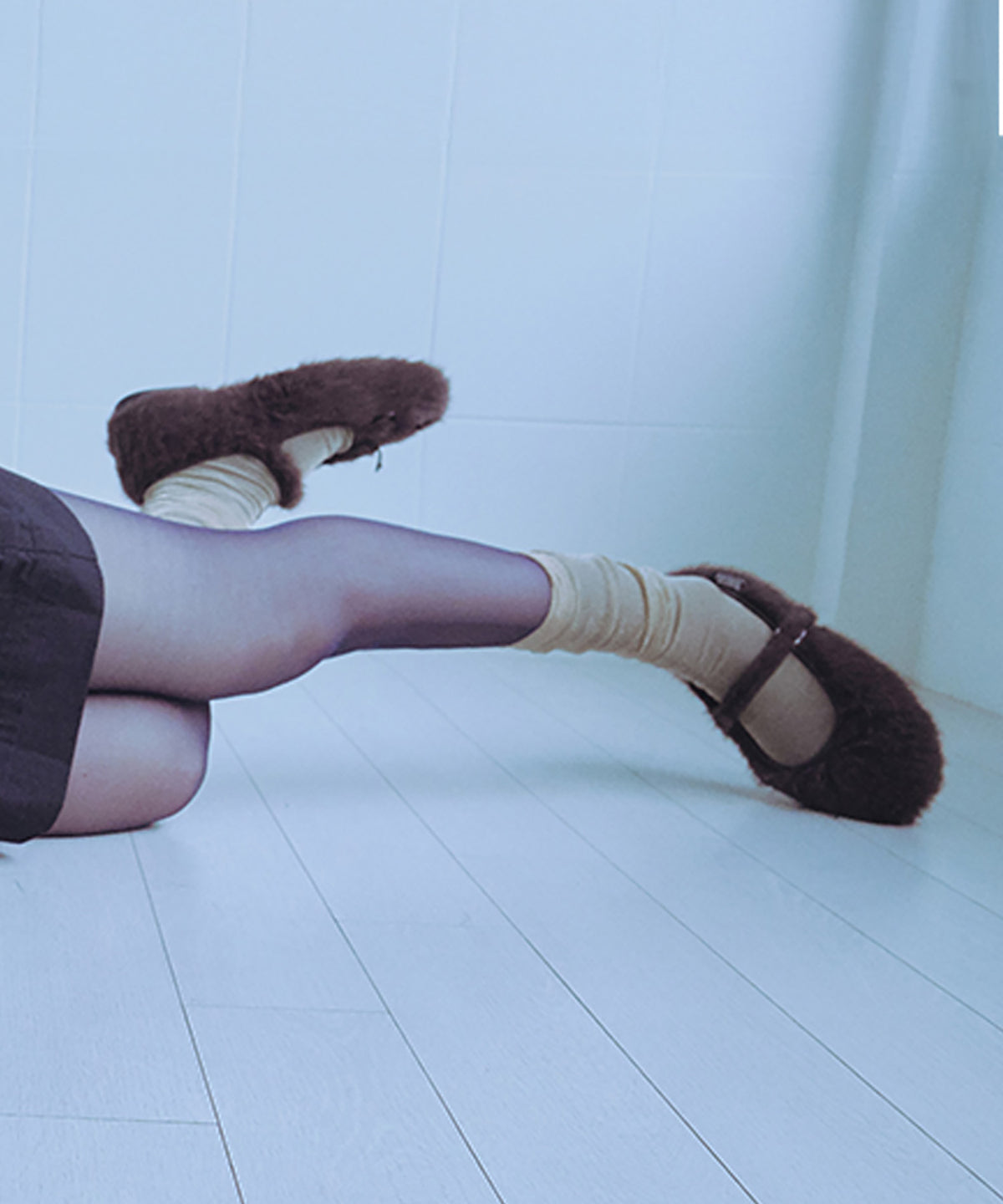 BELLA FUR MARYJANES - BROWN UK3.5(230)
