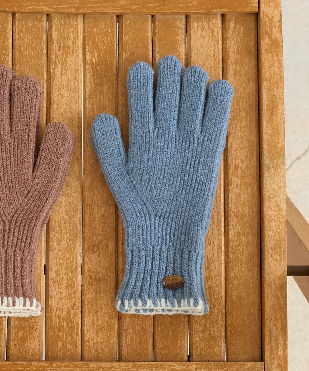 NEW WOOLY SHORT GLOVES - BLUE FREE