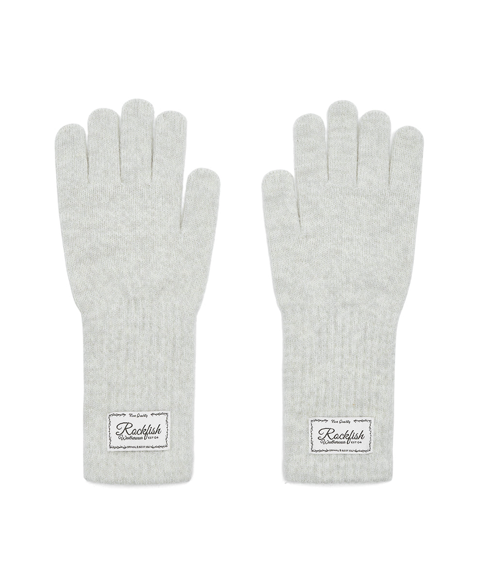 FLUFFY LONG GLOVES - LIGHT GREY FREE