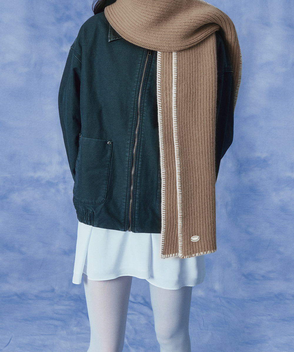NEW WOOLY SCARF - CAMEL FREE