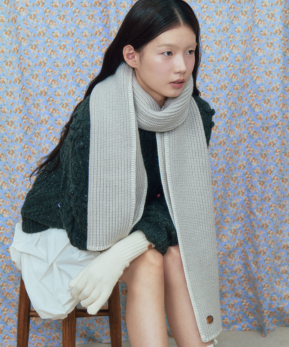 NEW WOOLY SCARF - GREY FREE