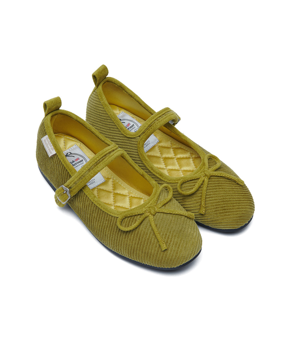 BELLA MARYJANES(CORDUROY) - OLIVE