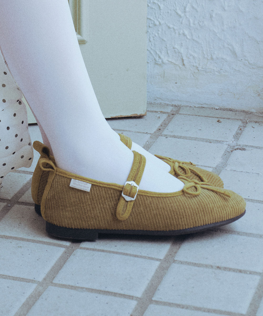 BELLA MARYJANES(CORDUROY) - OLIVE