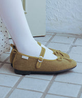BELLA MARYJANES(CORDUROY) - OLIVE