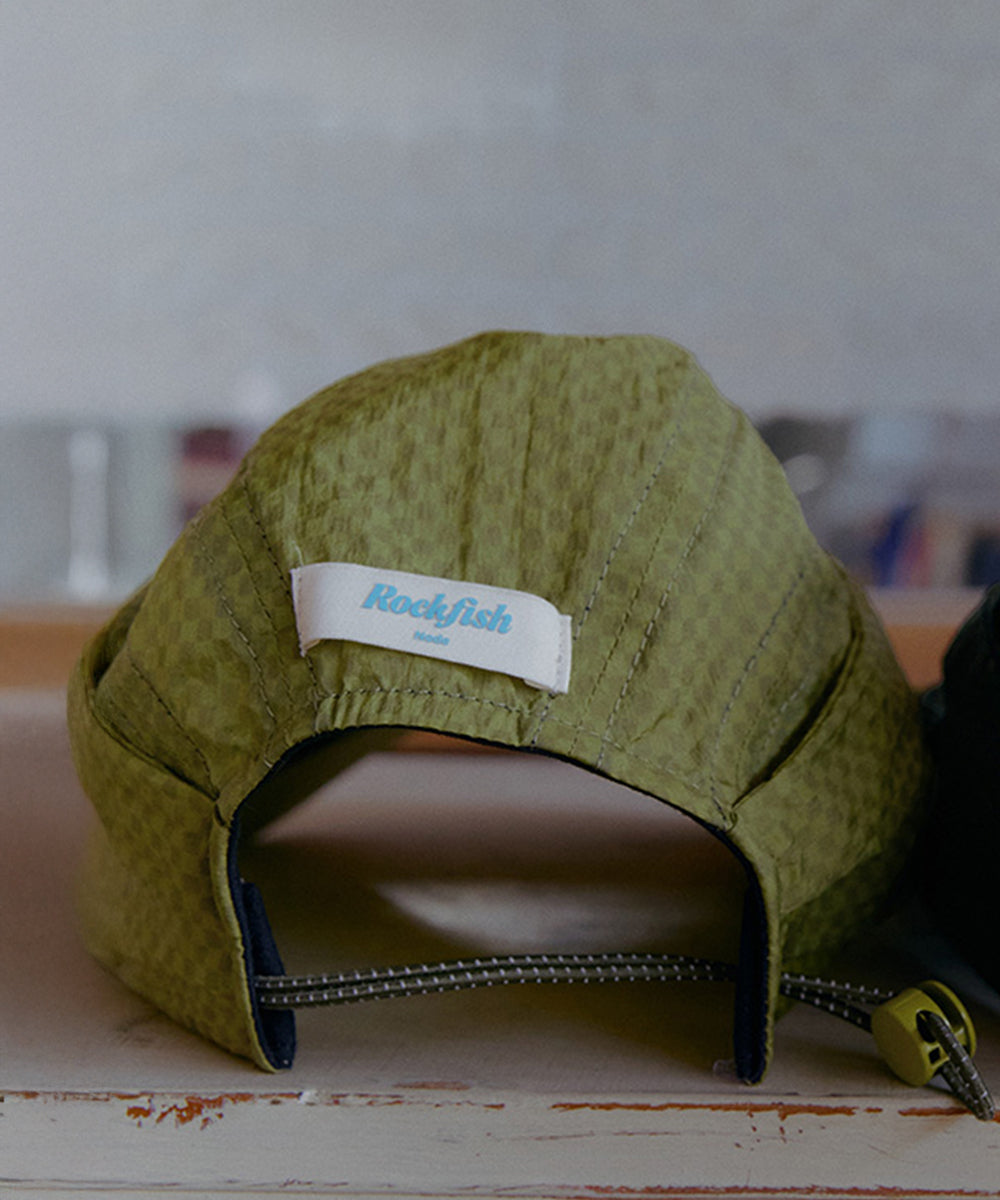 KNOT CAP - OLIVE CHECK(OV) FREE