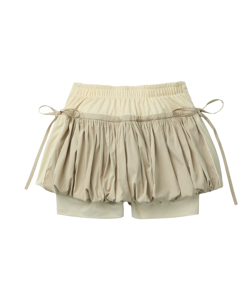 BALLOON SKIRT-PANTS - BEIGE M