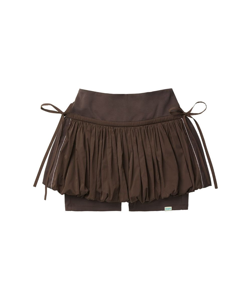 BALLOON SKIRT-PANTS - BROWN M