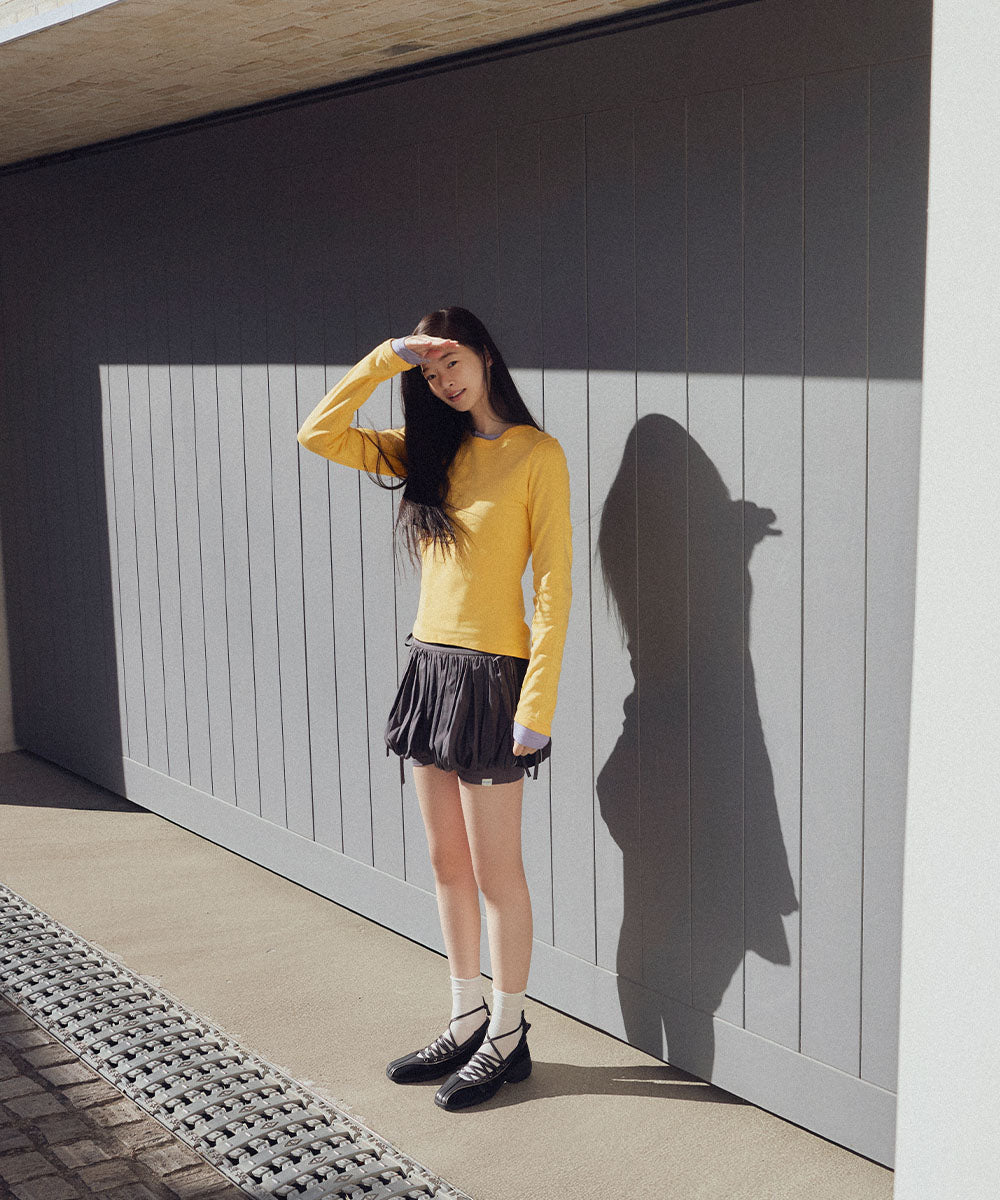 BALLOON SKIRT-PANTS - CHARCOAL M
