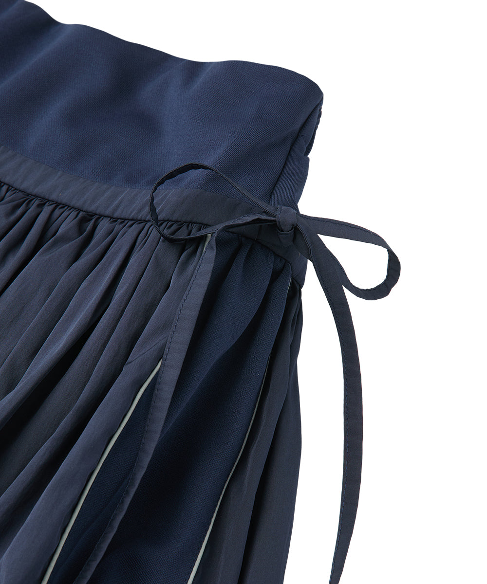 BALLOON SKIRT-PANTS - NAVY M