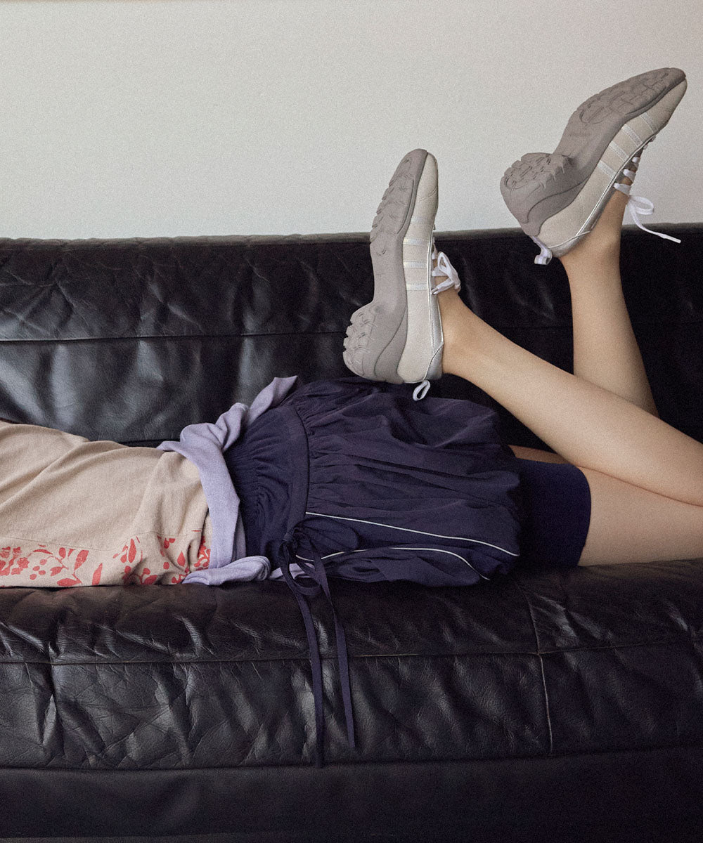 BALLOON SKIRT-PANTS - NAVY M