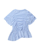 [NODE]SHIRRING TSHIRT - BLUE