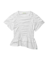[NODE]SHIRRING TSHIRT - IVORY