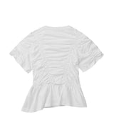 [NODE]SHIRRING TSHIRT - IVORY