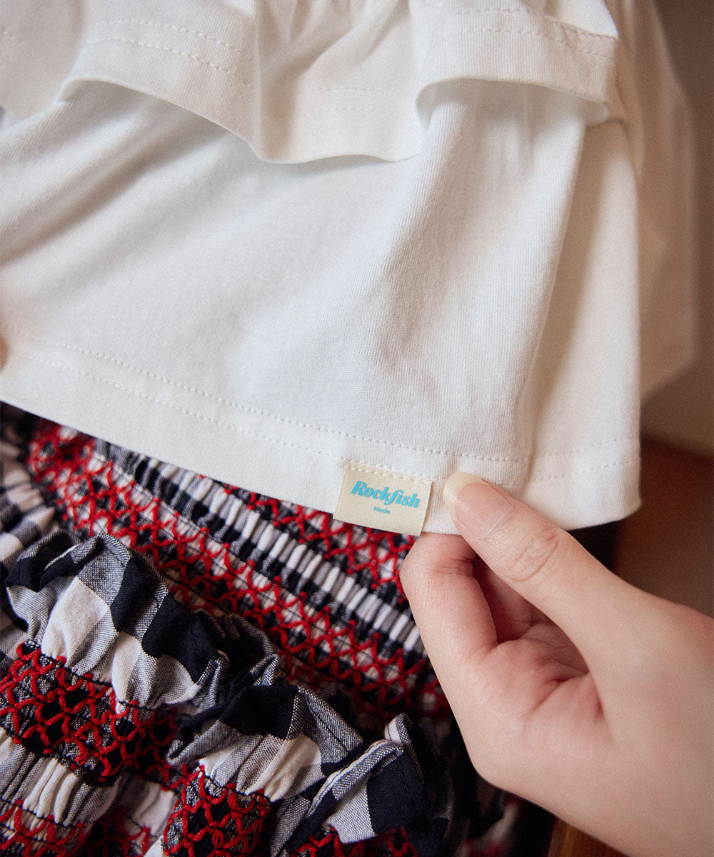 SHIRRING TSHIRT - IVORY M