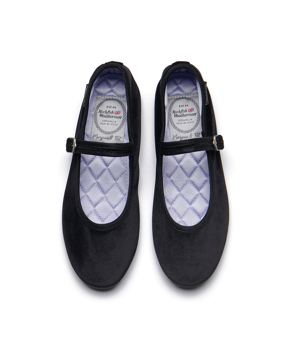 NEW BELLA QUILTED MARYJANES - ALL BLACK UK3.5(230)