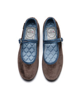 BELLA QUILTED MARYJANES - DARK BROWN