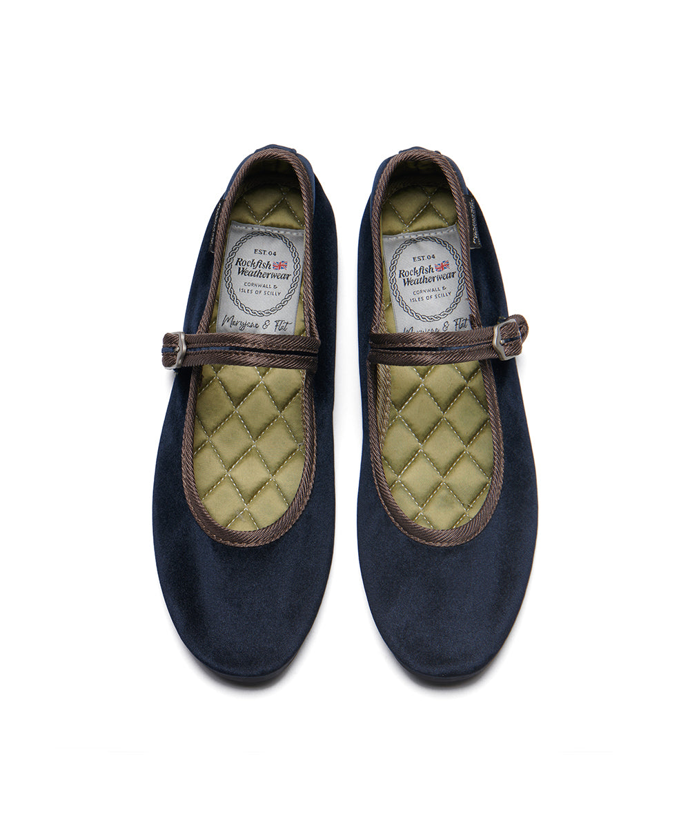 NEW BELLA QUILTED MARYJANES - NAVY UK3.5(230)