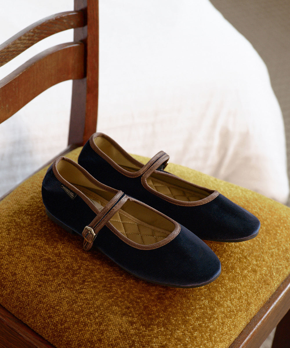 NEW BELLA QUILTED MARYJANES - NAVY UK3.5(230)