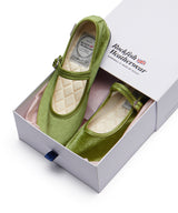 BELLA QUILTED MARYJANES - OLIVE