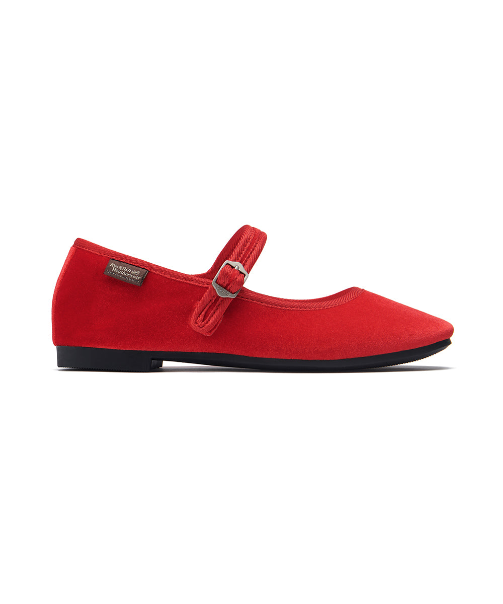 NEW BELLA QUILTED MARYJANES - RED UK3.5(230)