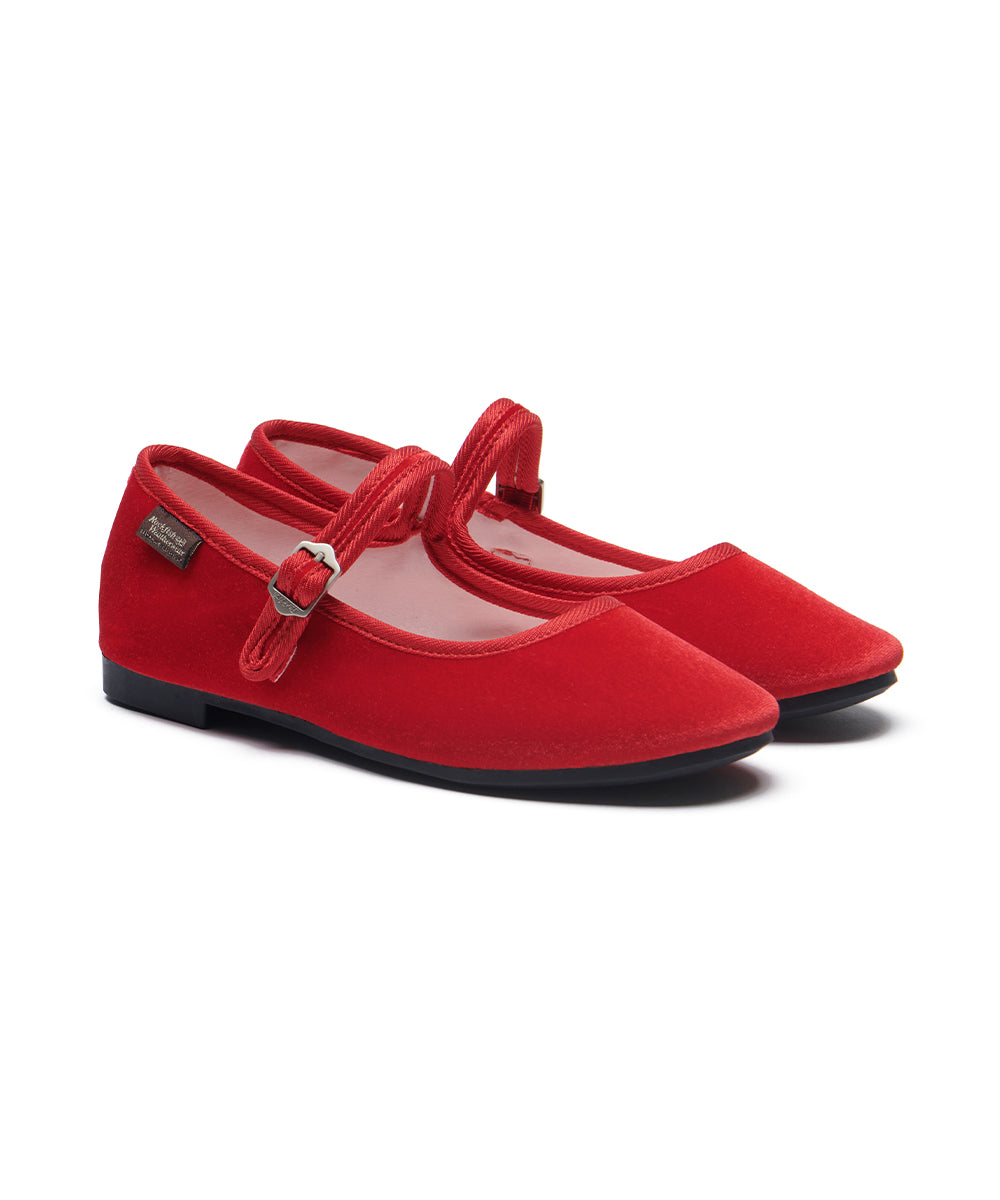 NEW BELLA QUILTED MARYJANES - RED UK3.5(230)