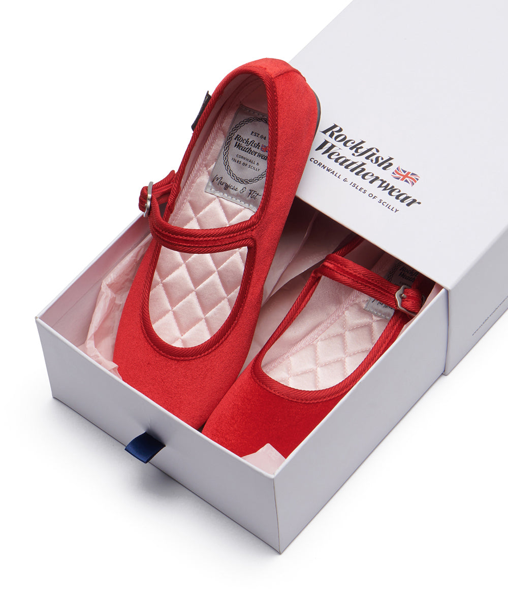 NEW BELLA QUILTED MARYJANES - RED UK3.5(230)