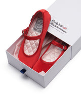 BELLA QUILTED MARYJANES - RED