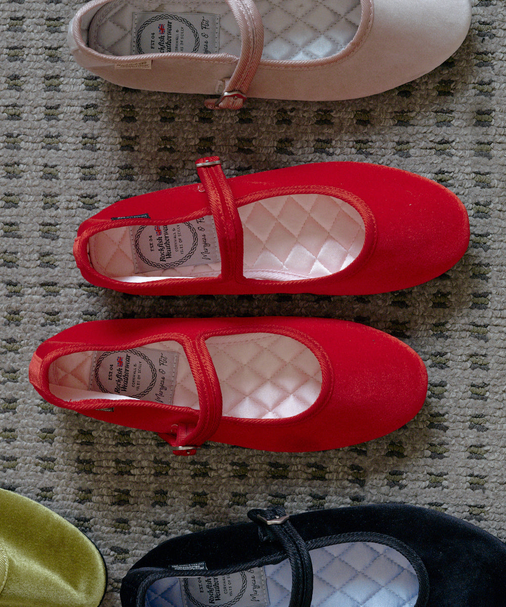 NEW BELLA QUILTED MARYJANES - RED UK3.5(230)