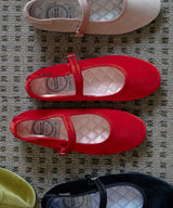 BELLA QUILTED MARYJANES - RED