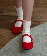 BELLA QUILTED MARYJANES - RED