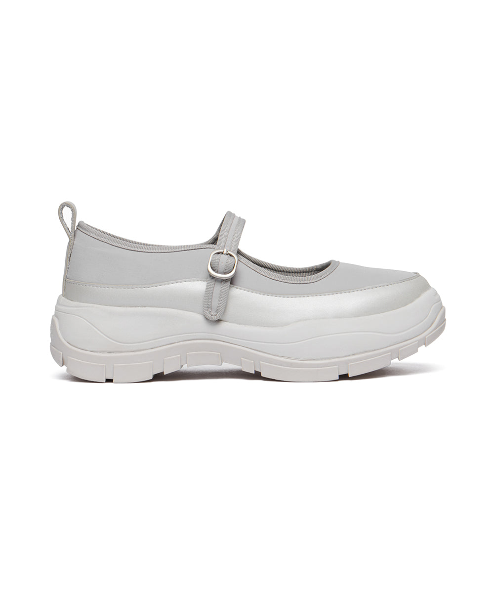 NEW FLATFORM STRAP MARYJANE - GREY UK3.5(230)
