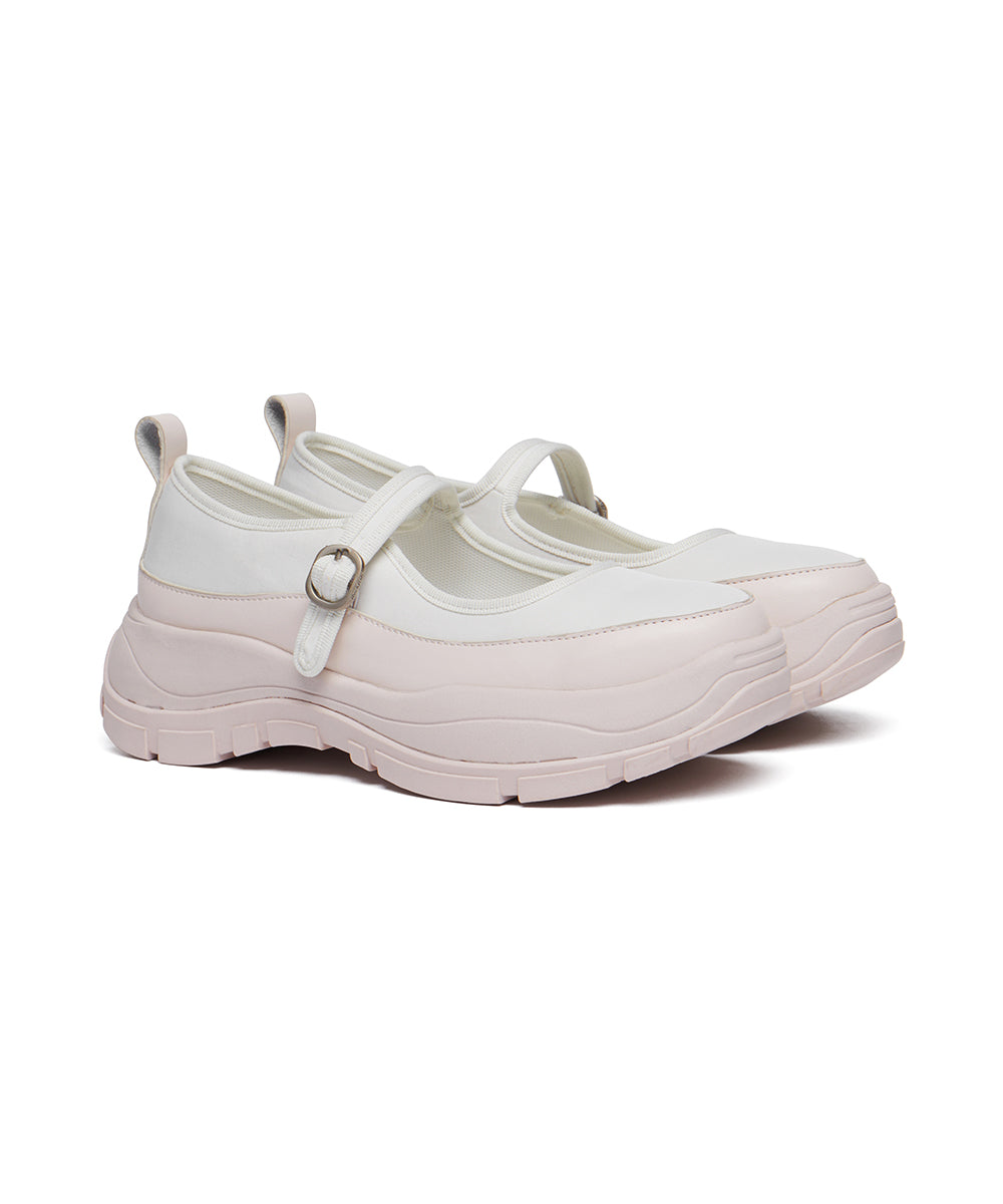 NEW FLATFORM STRAP MARYJANE - IVORY UK3.5(230)