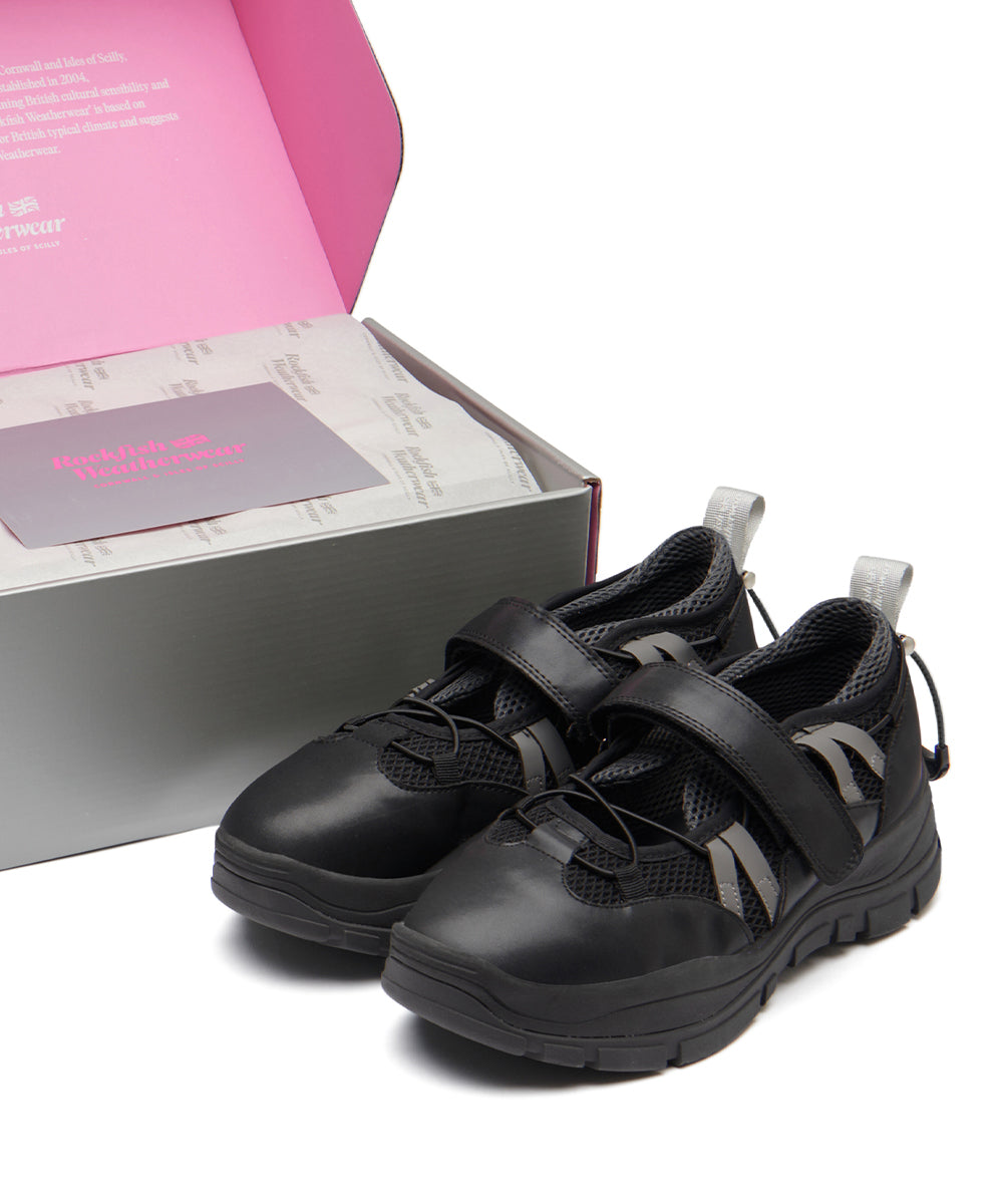 BRYN VELCRO SNEAKRES(MESH) - BLACK UK3.5(230)