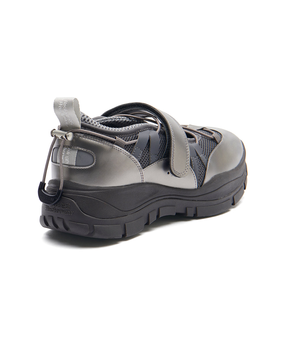 BRYN VELCRO SNEAKRES(MESH) - DARK SILVER UK3.5(230)