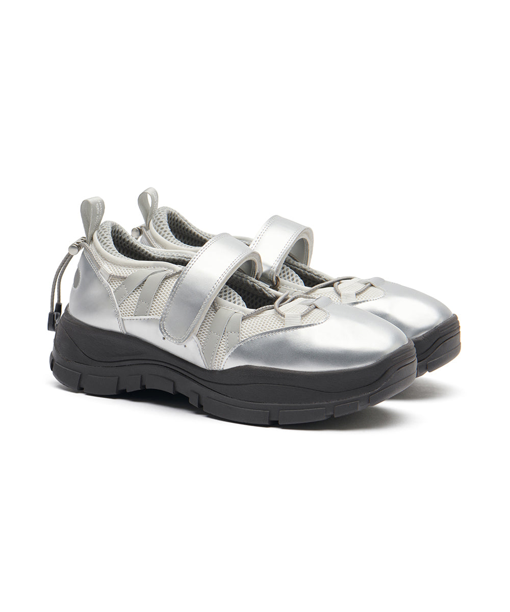 BRYN VELCRO SNEAKRES(MESH) - SILVER UK3.5(230)