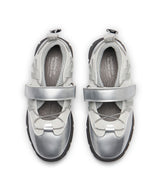 BRYN VELCRO SNEAKRES(MESH) - SILVER